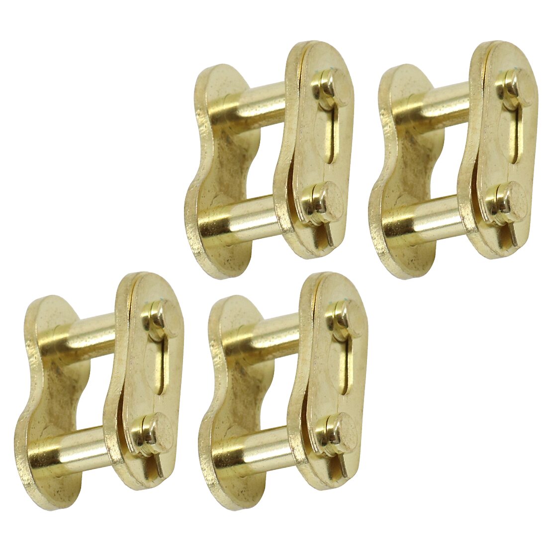 Master Link Chain - 4 Zestawy Złotych Złączek Łańcucha Motocyklowego