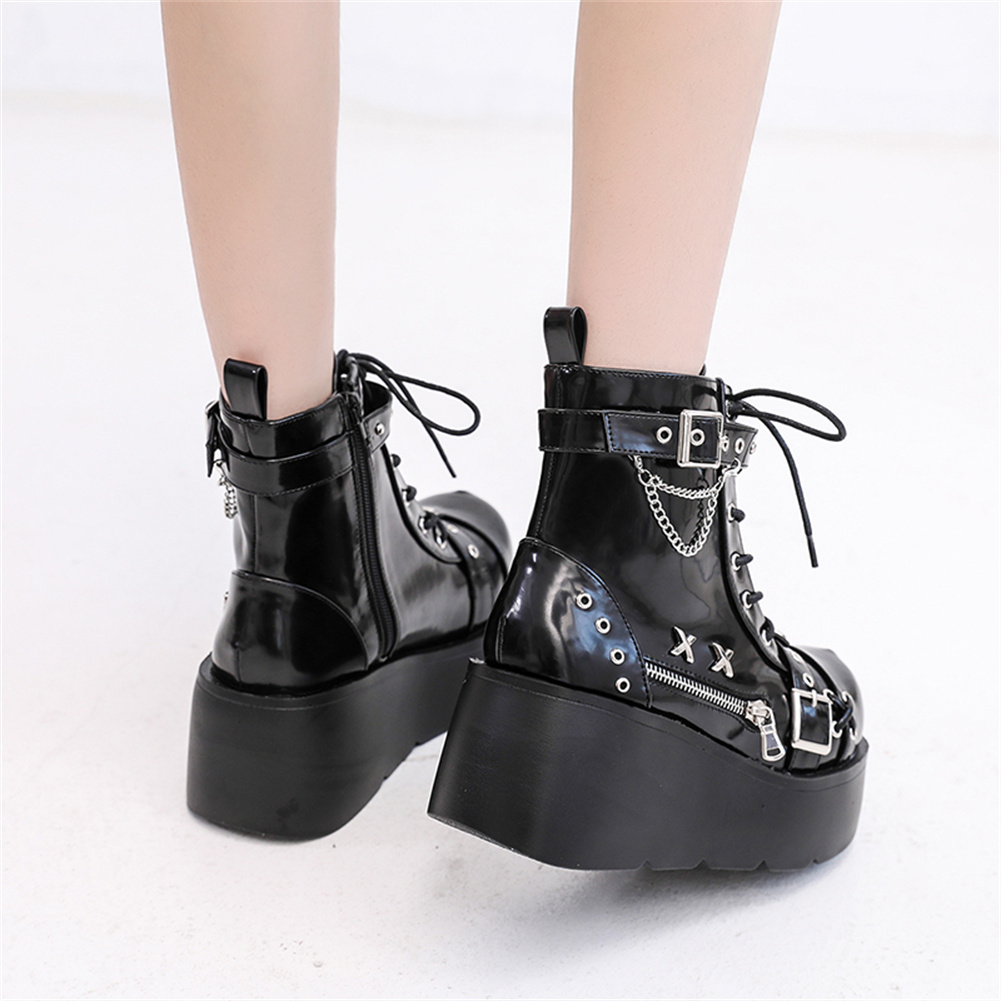 Brand New Ladies Goth Platform – Motorcycle Chain recenzja i cena
